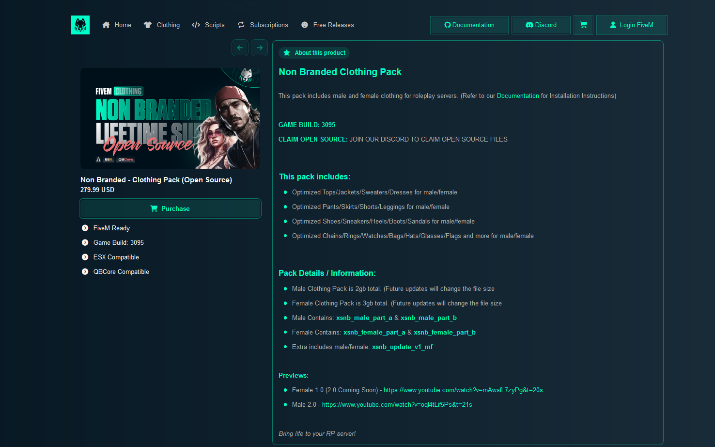 X-Studios - Non Branded Clothing Pack